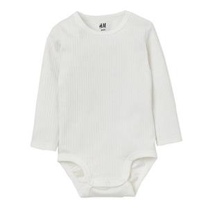 بادی آستین بلند نوزادی اچ اند ام مدل 0533022040