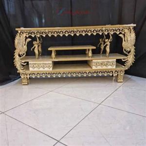 میز تلویزیون روکش برنز رویه ام دی اف آلومینیوم درجه 1، ورق ضخیم کد 11