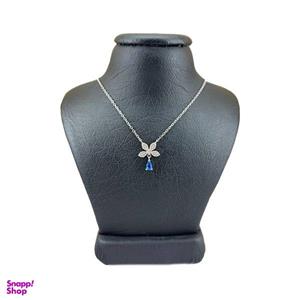 گردنبند نقره زنانه سواروسکی مدل گل تمام سنگ مدل اشک کد 5487541 -