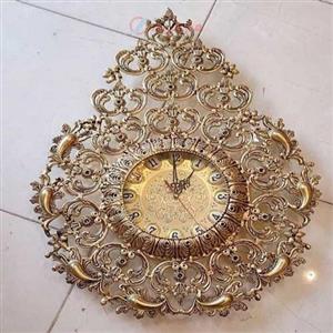 ساعت دیواری مدل قطره آب از جنس آلیاژ آلومنیوم با آبکاری برنز کد 0a-301