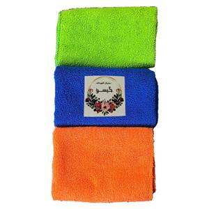 دستمال نظافت گیسو مدل میکروفایبر کد 02 مجموعه 3 عددی