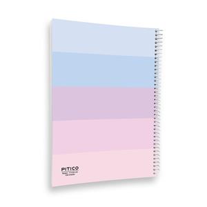 دفتر مشق 100 برگ پیتیکو مدل رنگی پاستلی کد 8764