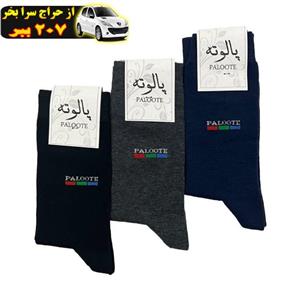 جوراب مردانه پالوته طرح PLT-SH-3R مجموعه 3 عددی محصول102850