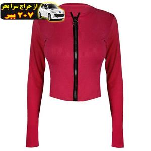 شومیز زنانه دکسونری طرح کراپ زیپ دارسرخابیمحصول156861