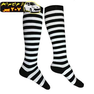 جوراب ساق بلند زنانه طرح زیر زانو راه راه مستر شماره2023 محصول97872
