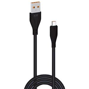 کابل شارژ USB به Type-C کی ام مدل KM-T02 طول 1 متر توان 3.1 آمپر 