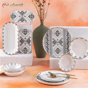 سرویس غذا خوری ۲۷ پارچه (۶ نفره) محصول آجار ترکیه، جنس پرسلن ( سرامیک فشرده )