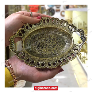 سینی یا خرما خوری برنجی برنزی