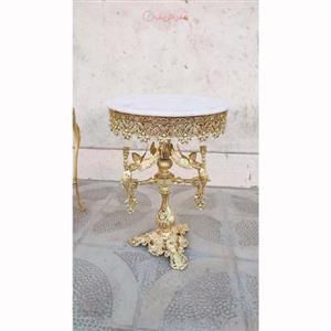 میز خاطره 3 فرشته مشعل به دست جنس آلیاژ آلومنیوم آبکاری برنج کد 0a-392