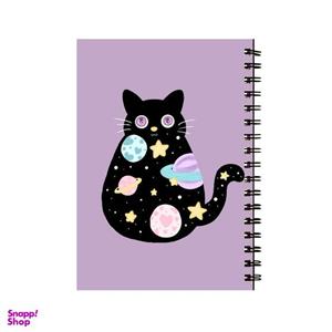 دفتر مشق 50 برگ طرح گربه گلکسی کد 38