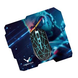 ماوس سیمدار گیمینگ وسدار به همراه پد ماوس مدل WESDAR MOUSE X66