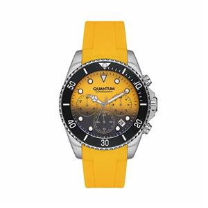 ساعت مچی مردانه کوانتوم مدل PWG1099.050 بند رابر زرد