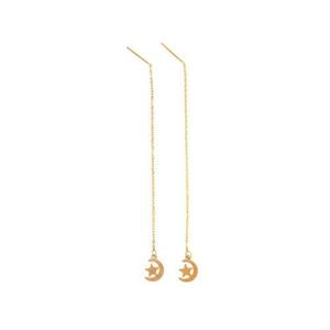 گوشواره بخیه ای مدل ماه و ستاره کد w-er-064