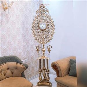 ساعت ایستاده طرح خوشه گندم، جنس آلیاژ آلومنیوم با آبکاری برنز کد 289/0