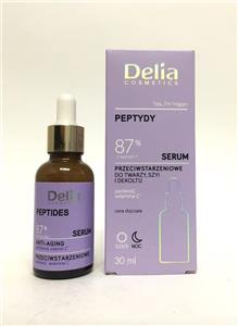 سرم ضد پیری صورت دلیا با پپتیدها حاوی ویتامین C و پانتنول 30 میلی Delia peptides anti-aging serum with panthenol vitamin 