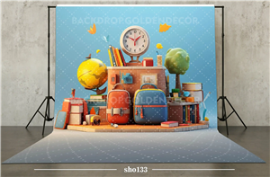 بکدراپ پارچه ای عکاسی طرح مدرسه کد sho133 