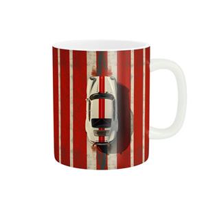 ماگ طرح ماشین قدیمی در زمین قرمز کد 231