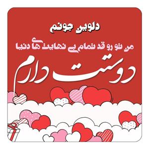 مگنت کاکتی مدل عاشقانه طرح اسم دلوین کد mn61841