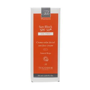 کرم ضد آفتاب رنگی تگودر SPF 50 مدل su02 مناسب پوست چرب و آکنه ای حجم 50 میلی‌لیتر