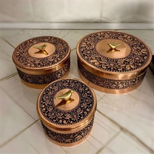 ست 3 تکه پذیرایی مسی کد M_1003