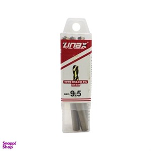 مته آهن زیناکس کد YP-HSS-DIN338-9.5MM سایز 9.5 میلی متر مجموعه 5 عددی