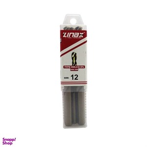 مته آهن زیناکس کد YP-HSS-DIN338-12MM سایز 12 میلی متر مجموعه 5 عددی