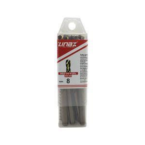 مته آهن زیناکس کد YP-HSS-DIN338-8MM سایز 8 میلی متر مجموعه 10 عددی