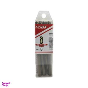 مته آهن زیناکس کد YP-HSS-DIN338-8MM سایز 8 میلی متر مجموعه 10 عددی