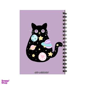 دفتر زبان 50 برگ طرح گربه گلکسی کد 38