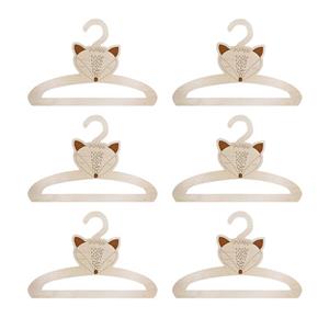 چوب لباسی نوزادی مدل روباه کد C01 مجموعه 6 عددی