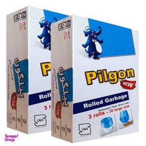 کیسه زباله پیلگون مدل L2 بسته 30 عددی مجموعه 2 عددی