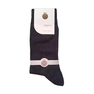 جوراب ساق بلند مردانه بوگارو مدل کلاسیک نانو رنگ نوک مدادی