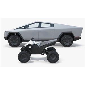 ماشین بازی مدل تسلا طرح موتور چهار چرخ دار مجموعه 2 عددی