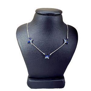 گردنبند نقره زنانه مدل پروانه ظریف کد 695664 -