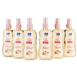 اسپری روغن بچه وی کر مدل روغن پنبه دانه و گل رز حجم 230 میلی لیتر مجموعه 6 عددی