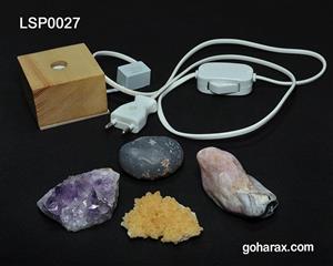 چراغ دکوری سنگ های آمیتیست رز کوارتز عقیق کلسیت