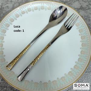 سرویس قاشق و چنگال لوکا ۳۰ نفره براق مدل ۱