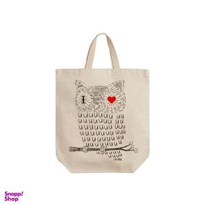 ساک خرید ترمه طراحان ایده مدل جغد عاشق کد cfp1342 - S