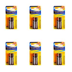 باتری نیم قلمی شارپ استار مدل super  energy بسته 12 عددی