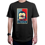 تیشرت برنامه نویسی طرح لینوکس Linux آبی قرمز red blue