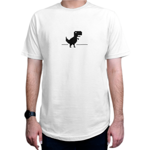 تیشرت برنامه نویسی طرح کروم تی-رکس chrome t-rex
