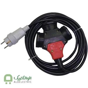 سیم سیار 5 متری 2.5×2 سه راه دار