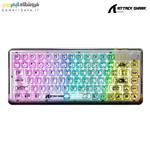 کیبورد گیمینگ مکانیکال مجهز به GASKET بدنه شفاف اتک شارک مدل ATTACK SHARK K75 RGB Transparent Hot-Swap Gasket-Mounted Mechanical Gaming Keyboard