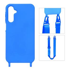 قاب CrossBody با بند لندیار Samsung Galaxy A14 – آبی