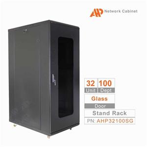 رک ایستاده 32 یونیت عمق 100 درب شیشه ای AHP32100SG کد11 