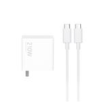 شارژر دیواری سرکارتنی 210W فست تک پورت Xiaomi مدل MDY-13-EU به همراه کابل شارژ Type-C 