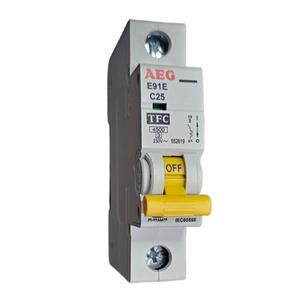 فیوز مینیاتوری تک فاز 25 آمپر آ ا گ مدل C25-4500