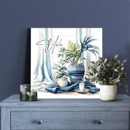 تابلو شاسی لاژید مدل اسم هلیا طرح نقاشی آبرنگ