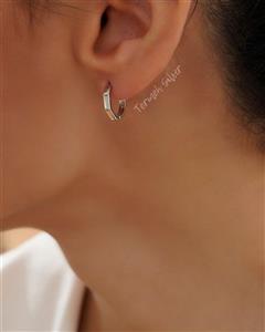 گوشواره نقره کلیپسی هندسی GT 1038