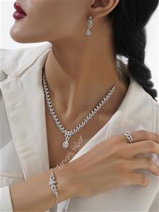 سرویس نقره جواهر طرح اشک ST 1011